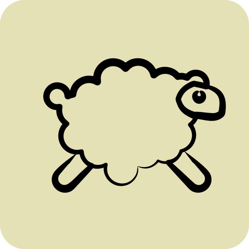 icoon schapen. verwant naar eid al adha symbool. glyph stijl. gemakkelijk ontwerp bewerkbaar. gemakkelijk illustratie vector