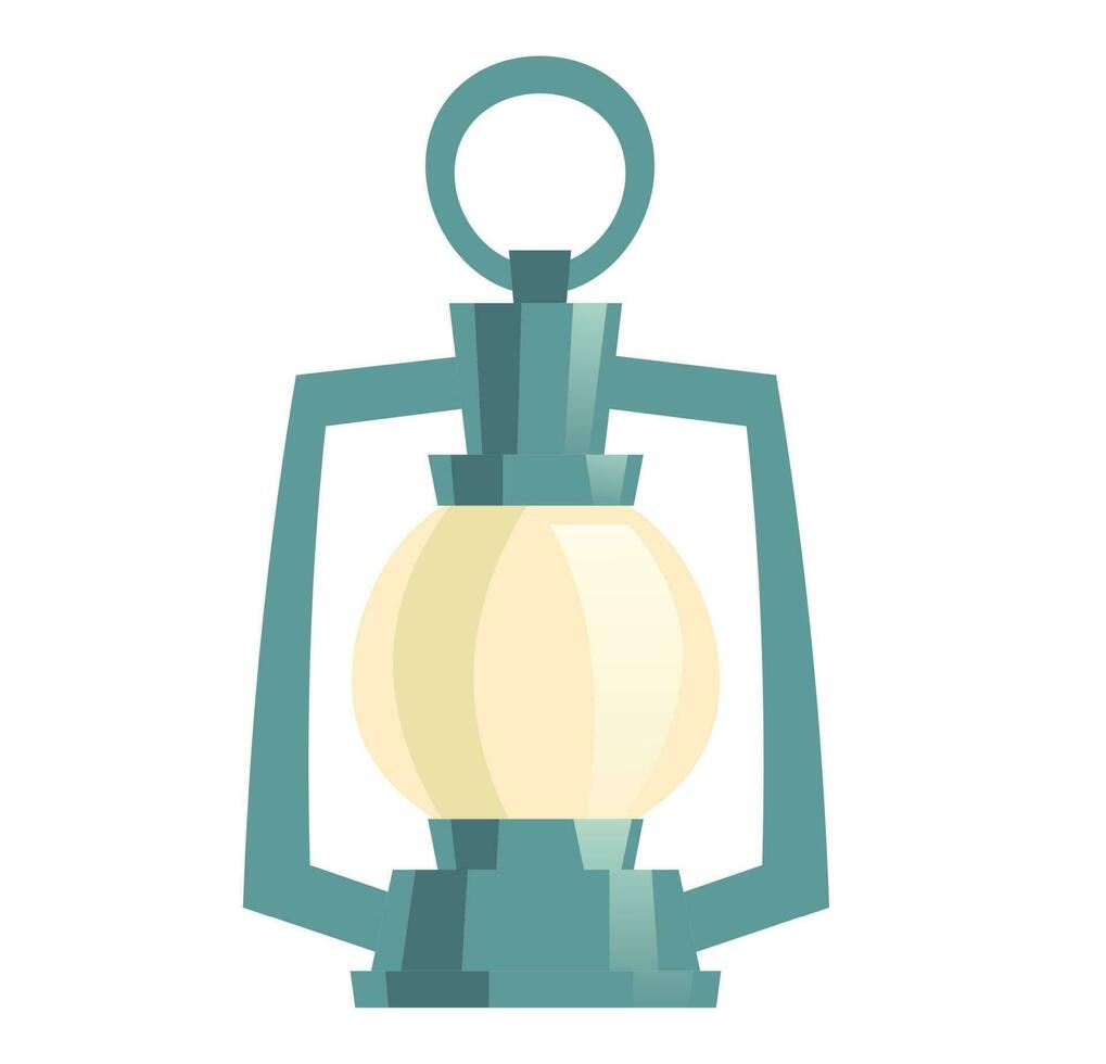 vector icoon van wijnoogst olie lamp, oud gas- lantaarn