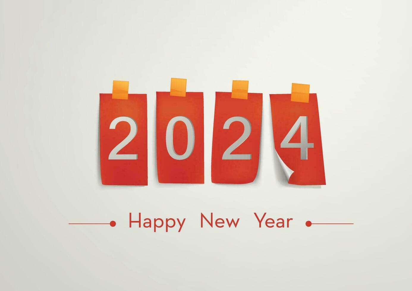 gelukkig 2024 nieuw jaar elegant groet kaart in papier besnoeiing stijl voor uw seizoensgebonden vakantie flyers, groeten en uitnodigingen kaarten, Gefeliciteerd, spandoeken, plakkaten, bedrijf dagboeken. vector. vector