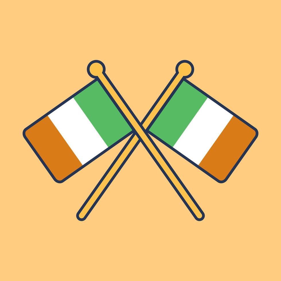 Ierland vlagpictogram vector