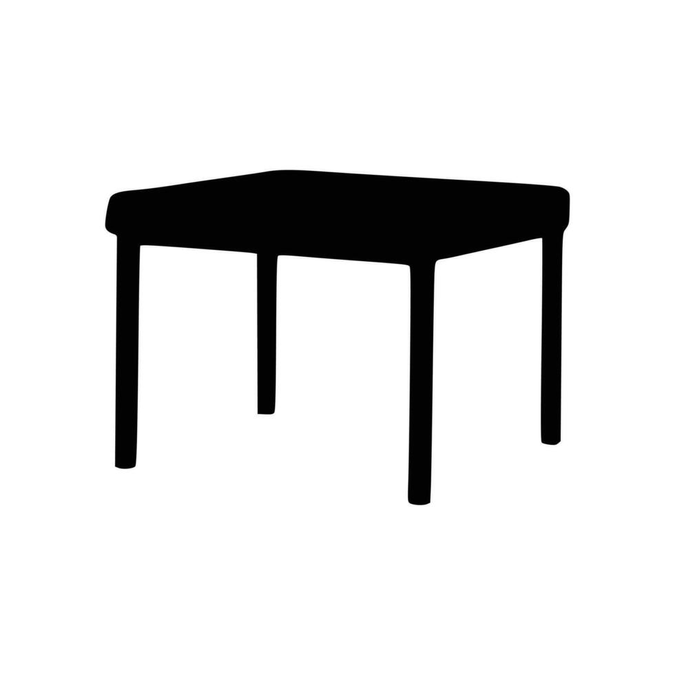 mooi hoor tafel silhouetten vector ontwerp. zwart illustratie. zwart tafel.