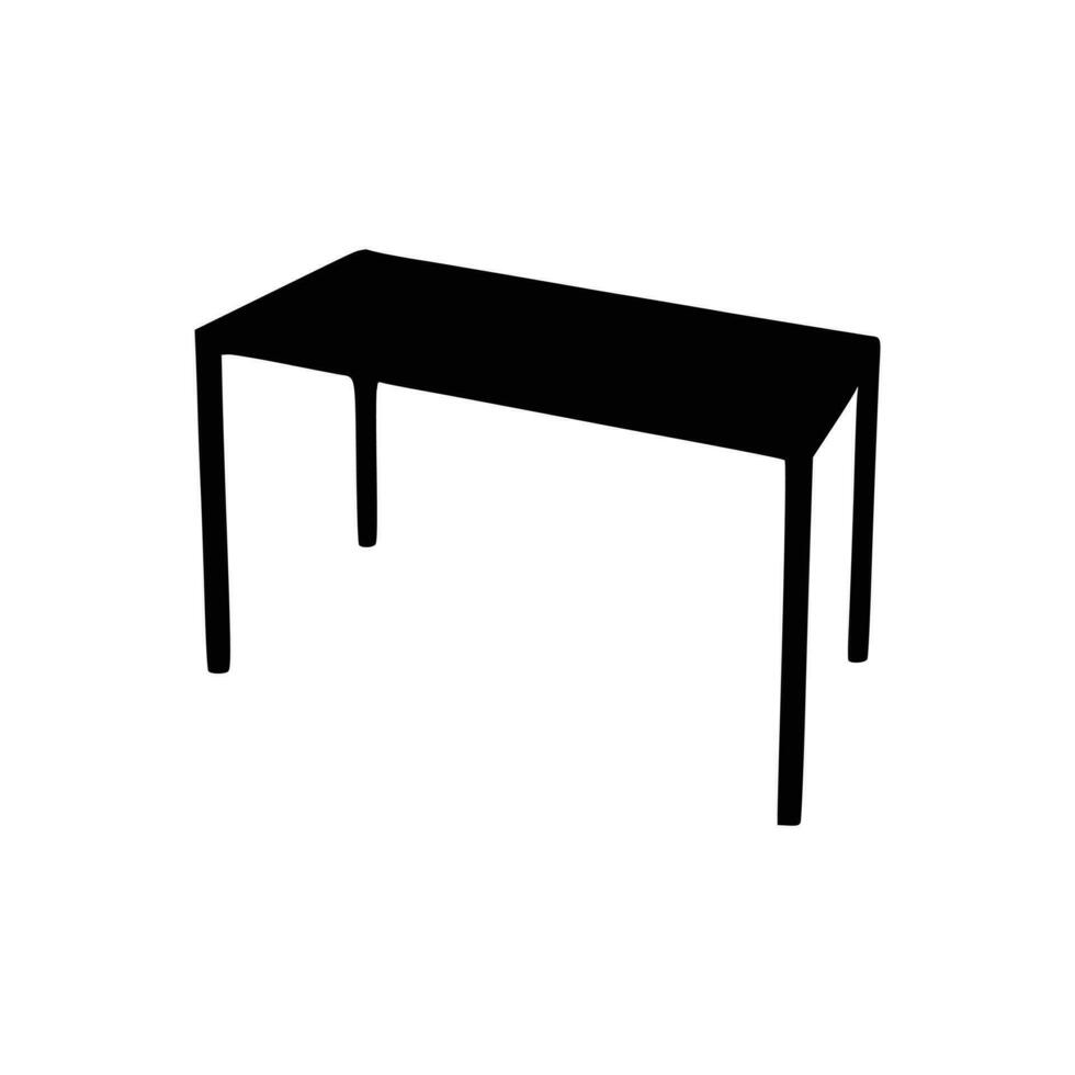 mooi hoor tafel silhouetten vector ontwerp. zwart illustratie. zwart tafel.