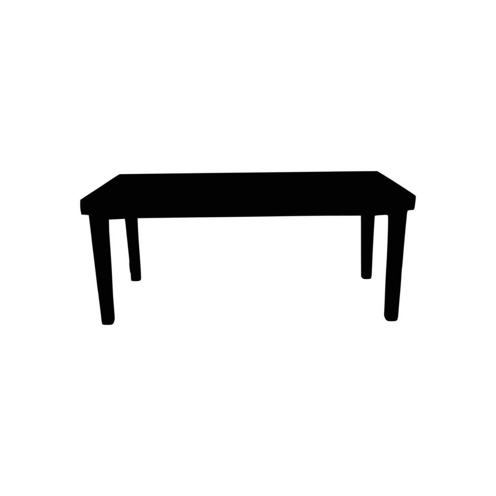 mooi hoor tafel silhouetten vector ontwerp. zwart illustratie. zwart tafel.