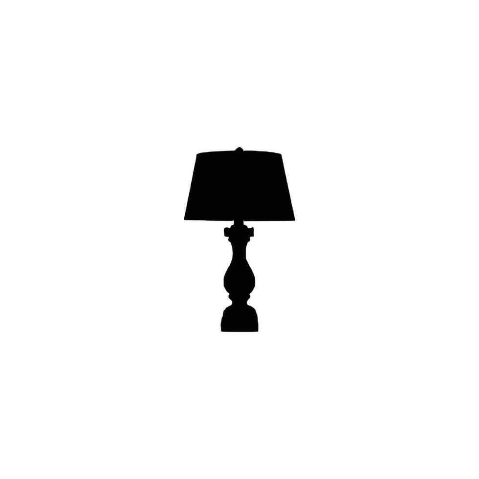 tafel licht silhouet, lampen vlak stijl vector illustratie. zwart licht, lamp silhouet set, lampen set.