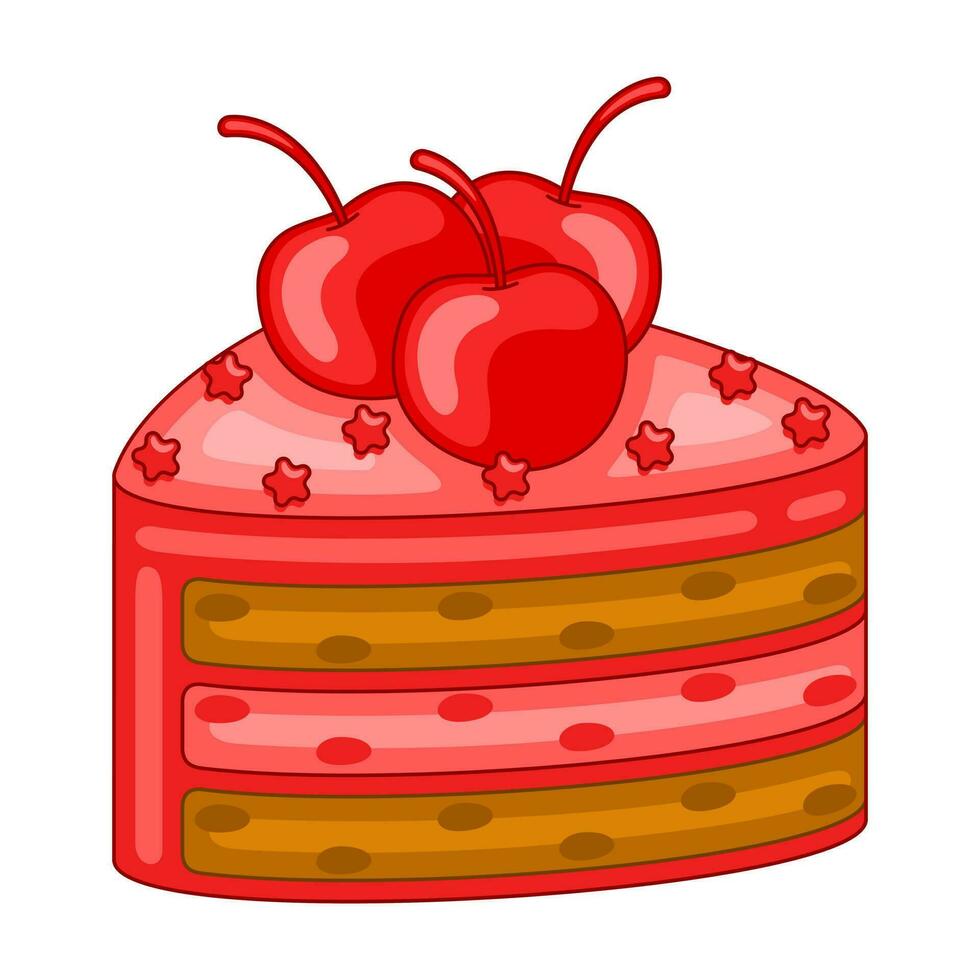 kers cakes in vector illustratie