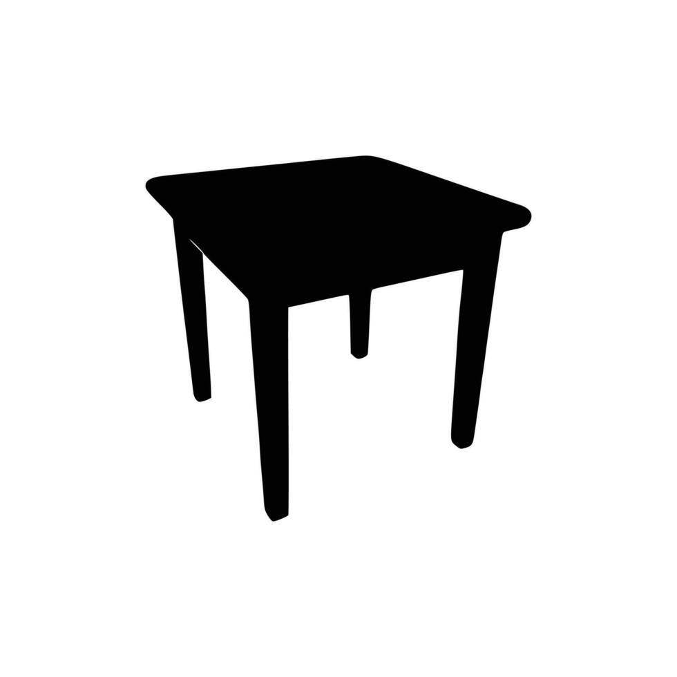 mooi hoor tafel silhouetten vector ontwerp. zwart illustratie. zwart tafel.