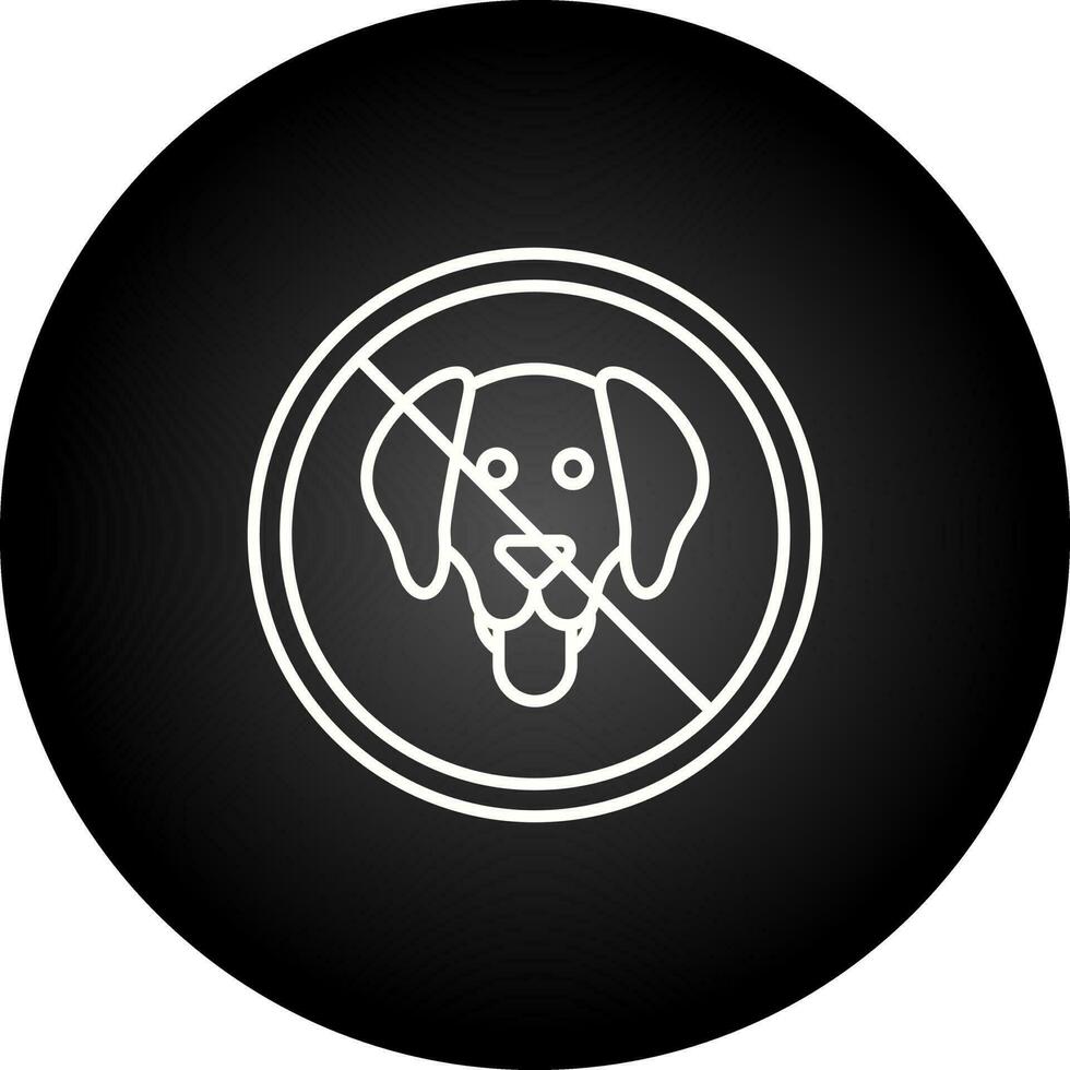 Nee huisdieren toegestaan vector icoon