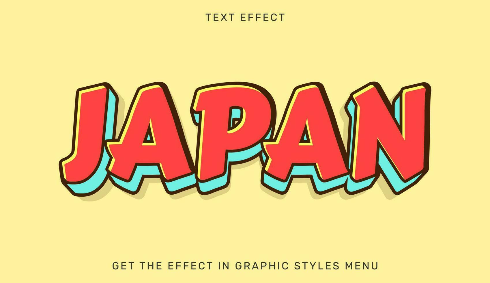 vector illustratie van Japan tekst effect