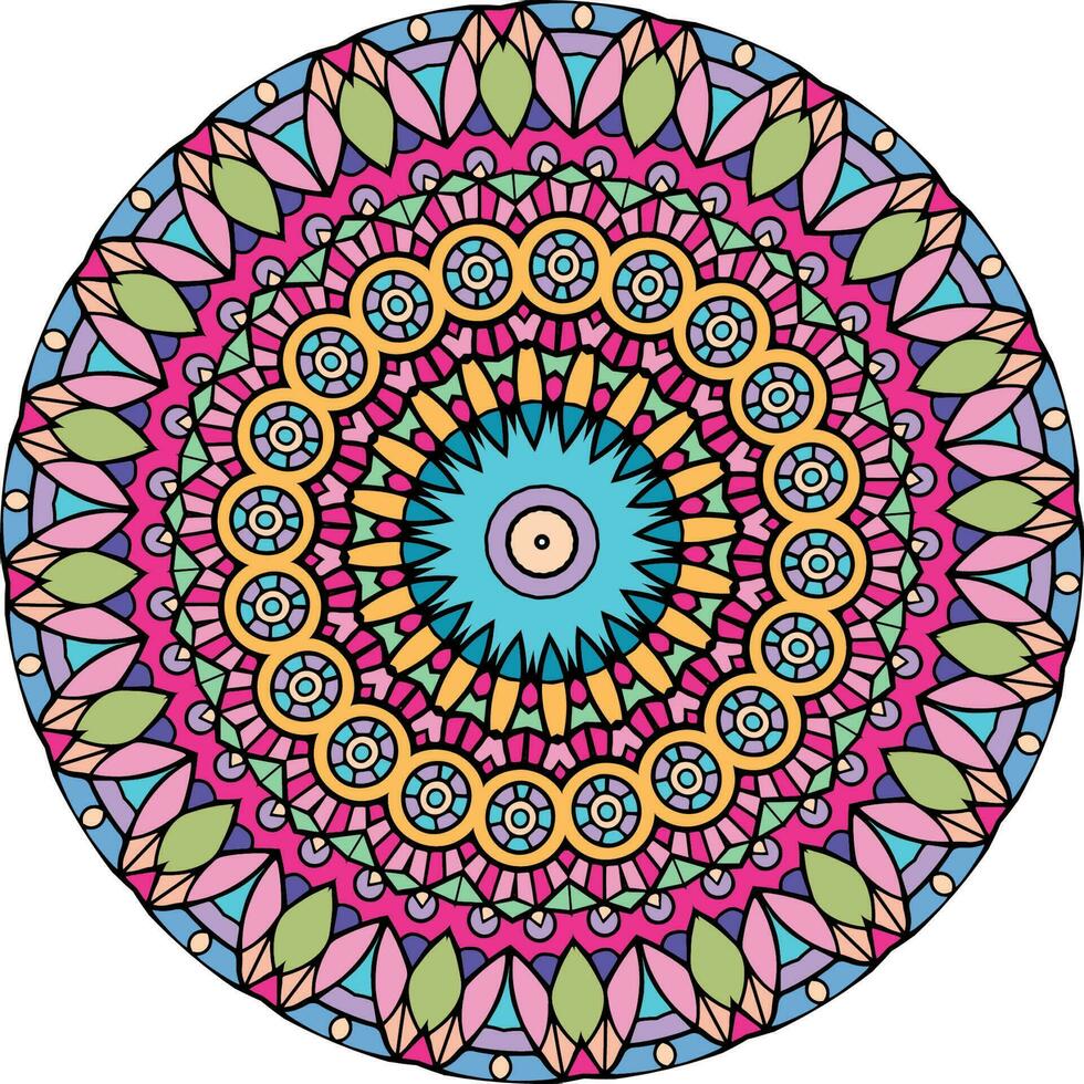 abstracte kleurrijke mandala achtergrond. anti-stress therapie patronen vector