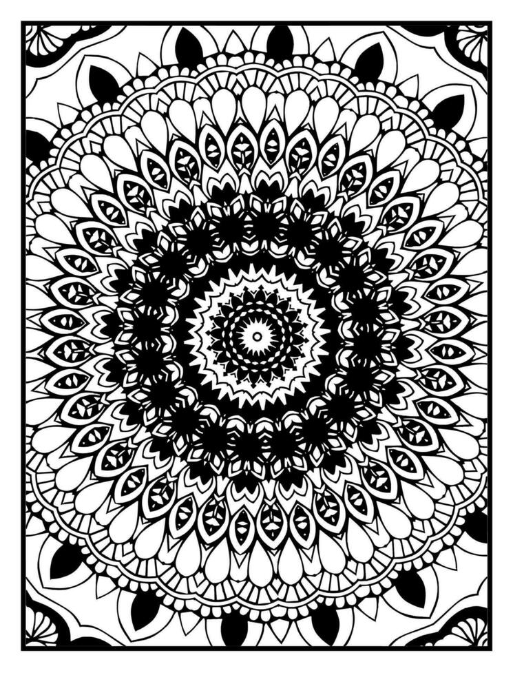 mandala's kleur boek, oosters therapie, schets mandala kleur bladzijde, decoratief ronde ornament, anti spanning therapie, patroon weven ontwerp vector