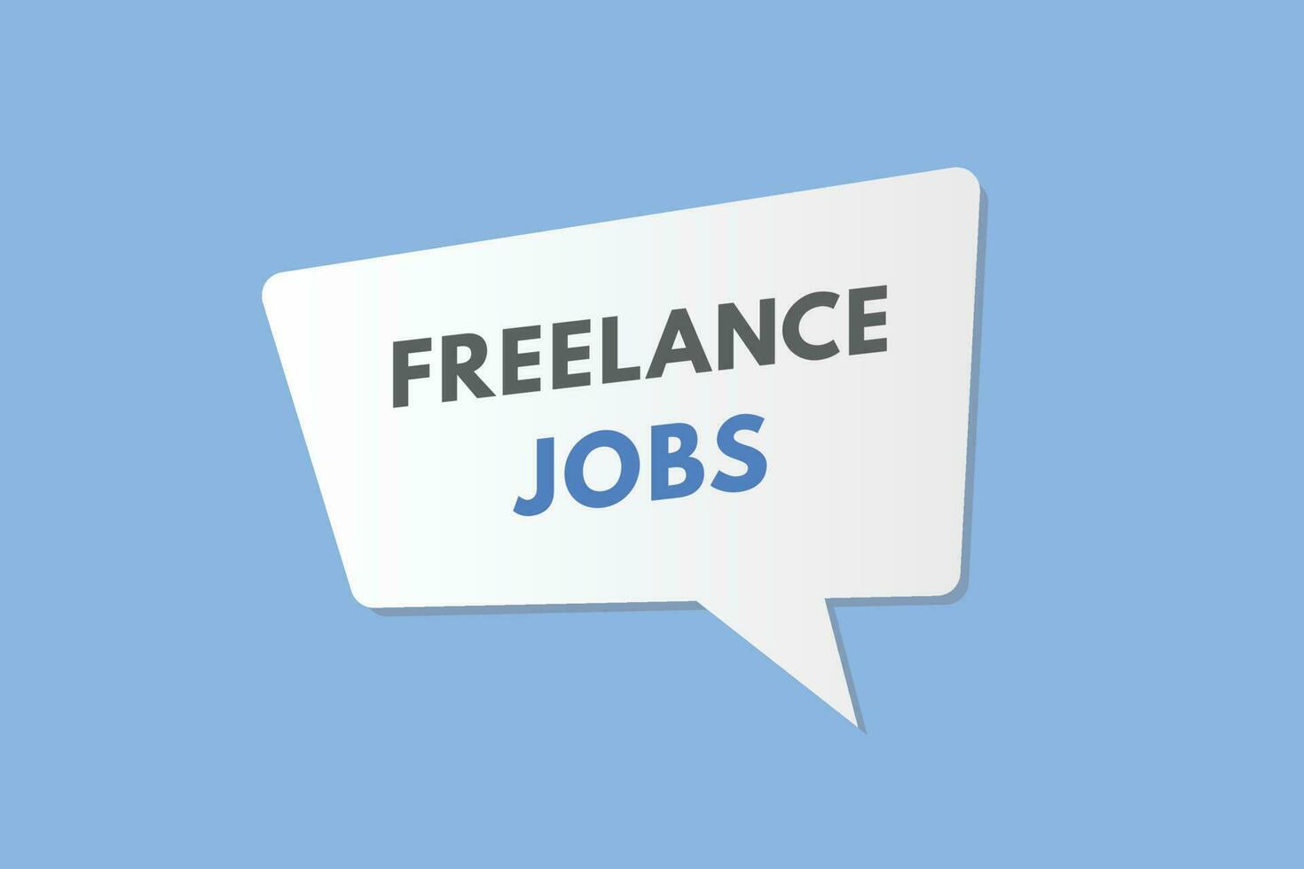 freelance jobs tekst knop. freelance jobs teken icoon etiket sticker web toetsen vector