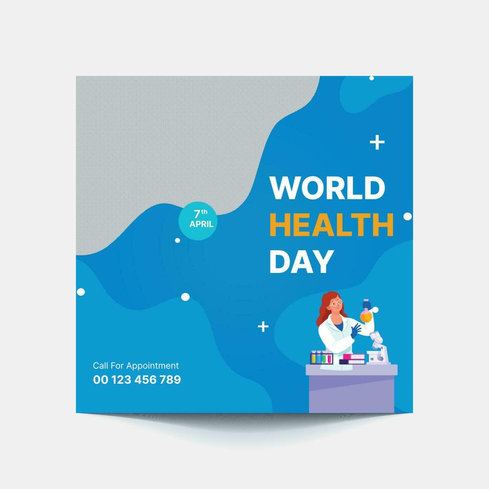 wereld Gezondheid dag vector illustratie. wereld Gezondheid dag vlak illustratie