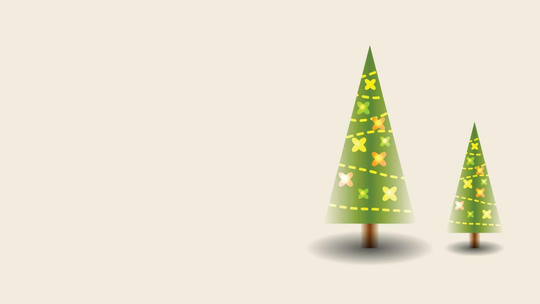 wijnoogst Kerstmis bomen vector