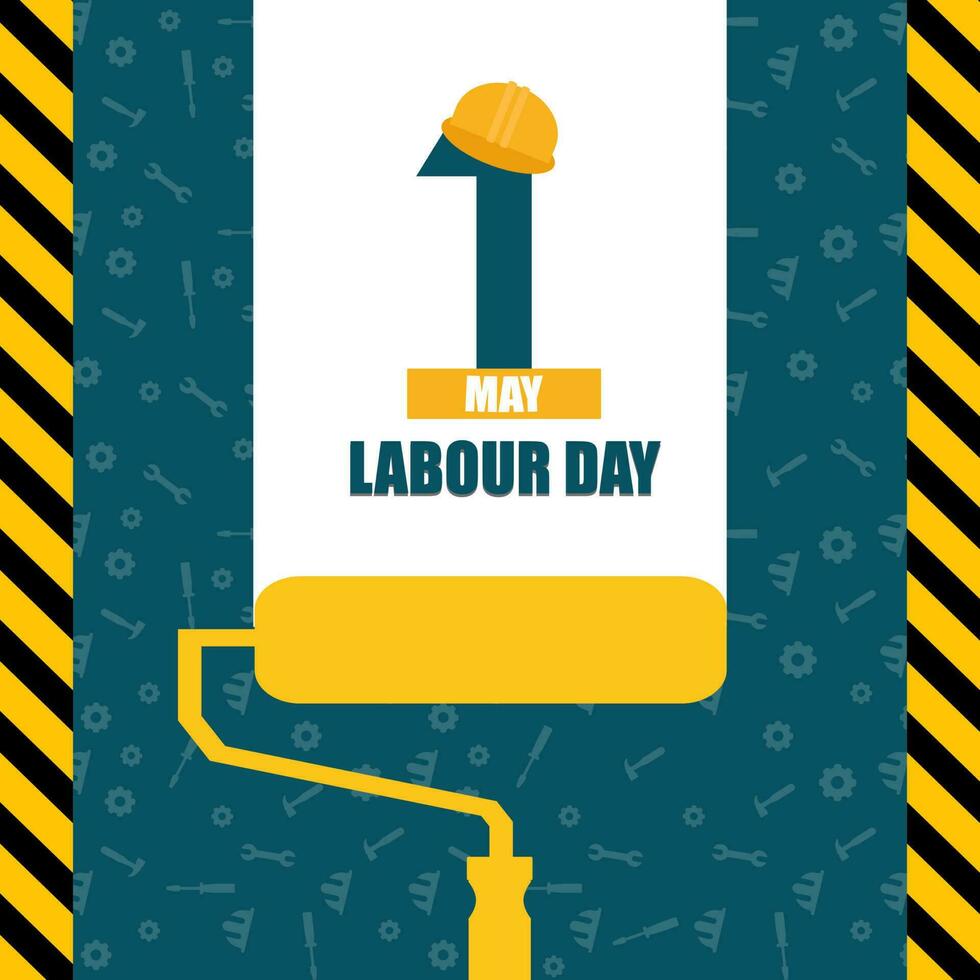 gelukkig arbeid dag achtergrond arbeid dag banier en poster sjabloon of arbeid dag viering vector
