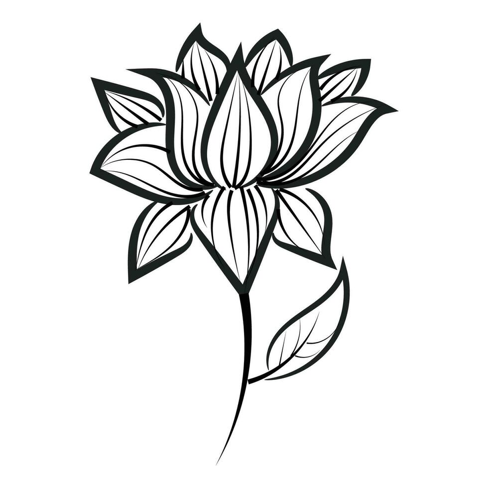 hand- getrokken bloemen tekening achtergrond. vlak ontwerp abstract bladeren ontwerp voor groet kaart uitnodiging vector