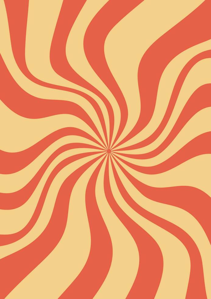 groovy hippie jaren 70 achtergronden. golven, wervelen, ronddraaien patroon. gedraaid en vervormd vector structuur in modieus retro psychedelisch stijl. snoep ijs room zomer.