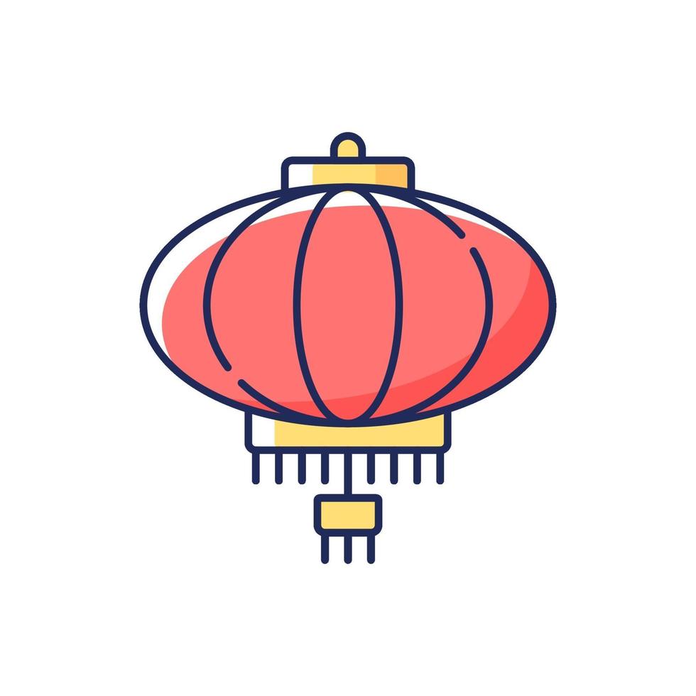 chinese lantaarn rgb kleur pictogram vector