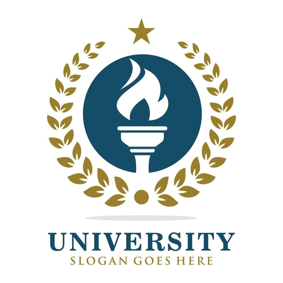 Universiteit logo ontwerp vector illustratie