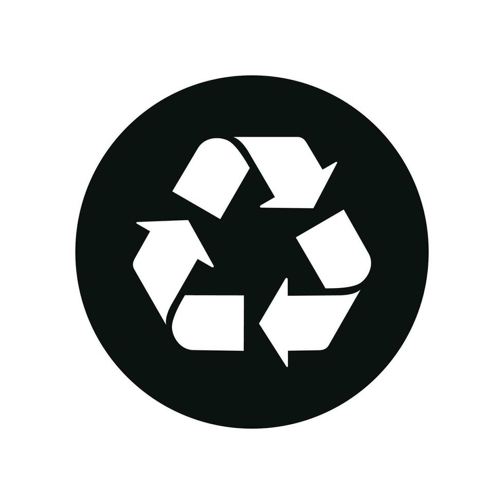 recycling icoon geïsoleerd Aan een wit achtergrond vector