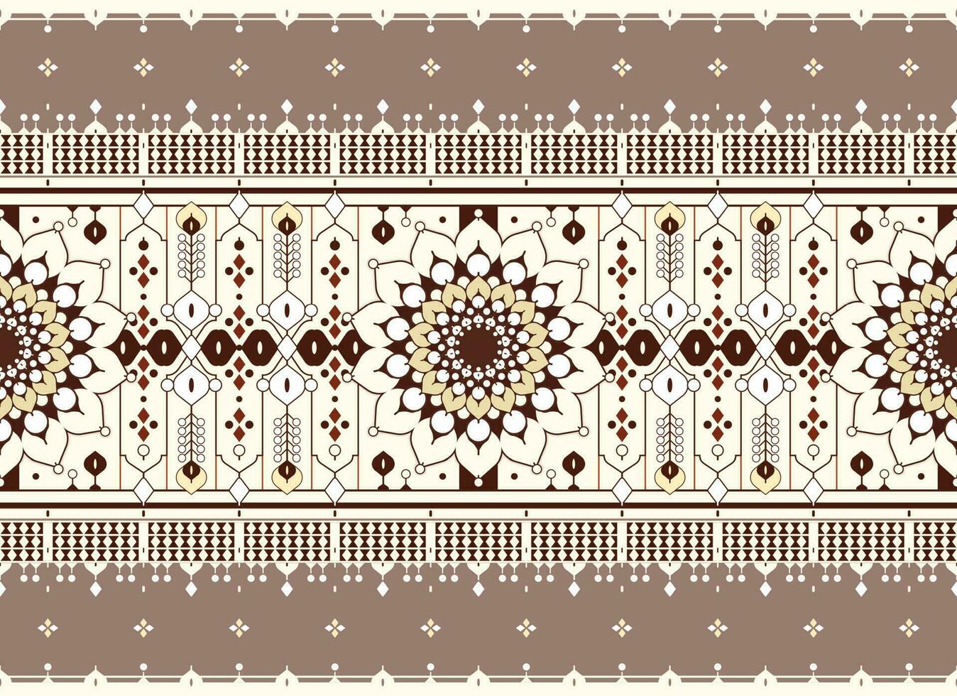 meetkundig en mandala etnisch kleding stof patroon voor kleding tapijt behang achtergrond omhulsel enz. vector