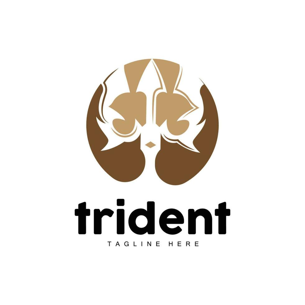 drietand logo, elegant gemakkelijk minimalistische ontwerp, Zeus god wapen vector, templete illustratie symbool icoon vector