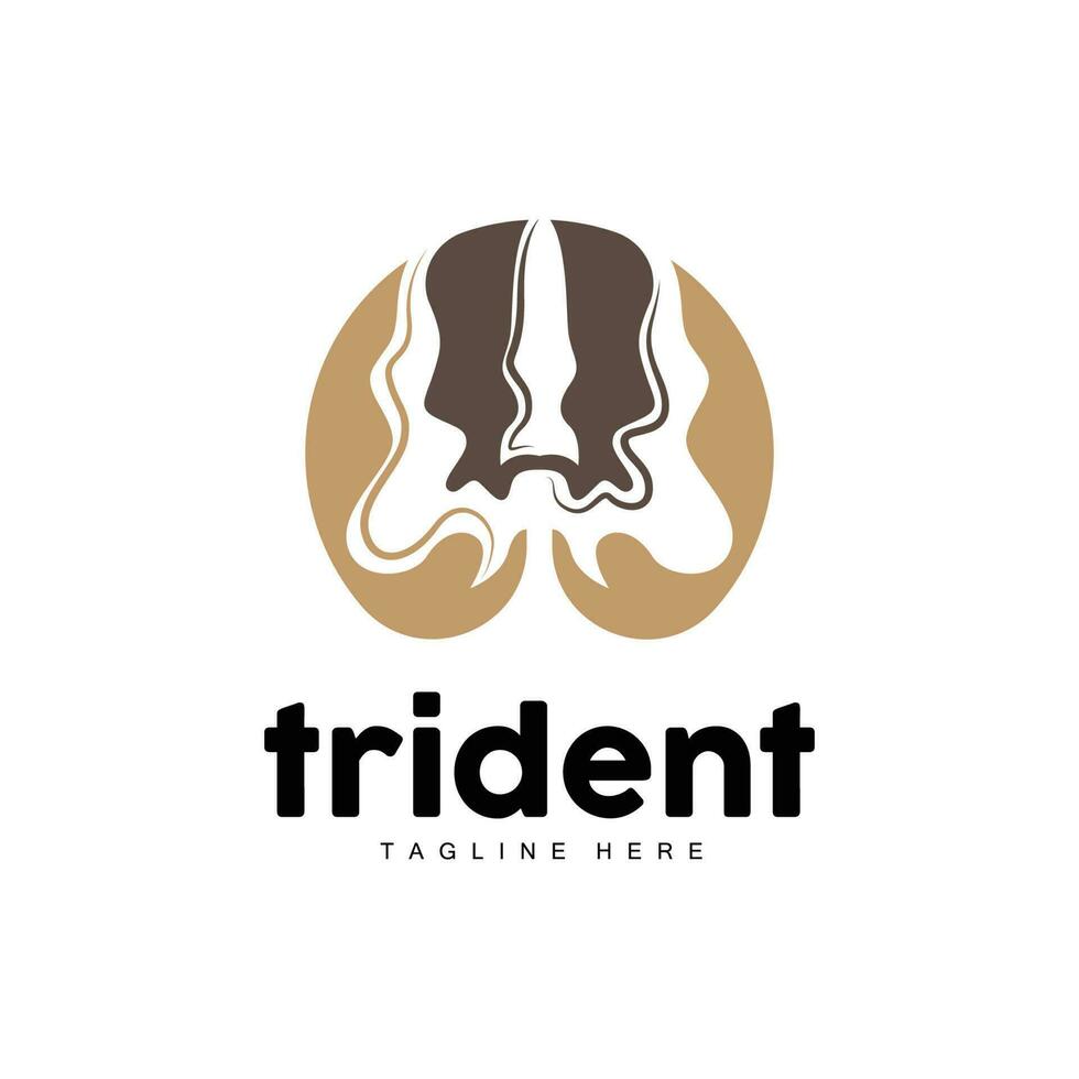 drietand logo, elegant gemakkelijk minimalistische ontwerp, Zeus god wapen vector, templete illustratie symbool icoon vector