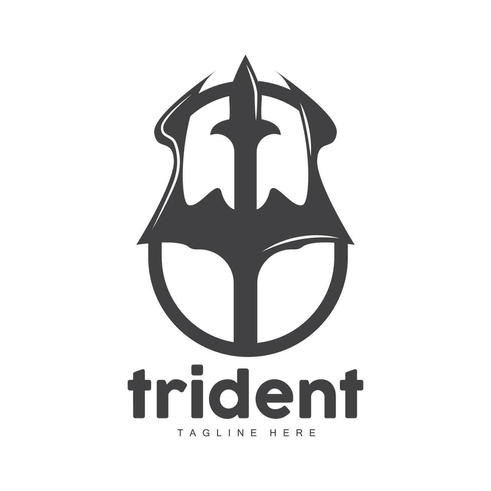 drietand logo, elegant gemakkelijk minimalistische ontwerp, Zeus god wapen vector, templete illustratie symbool icoon vector