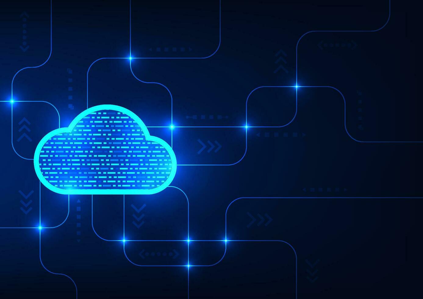 wolk technologie voor veilig en beveiligen gegevens opslagruimte over- de internetten. en kan ook sturen informatie naar bedrijf partner. het is online opslagruimte overal en veilig naar werk met. vector