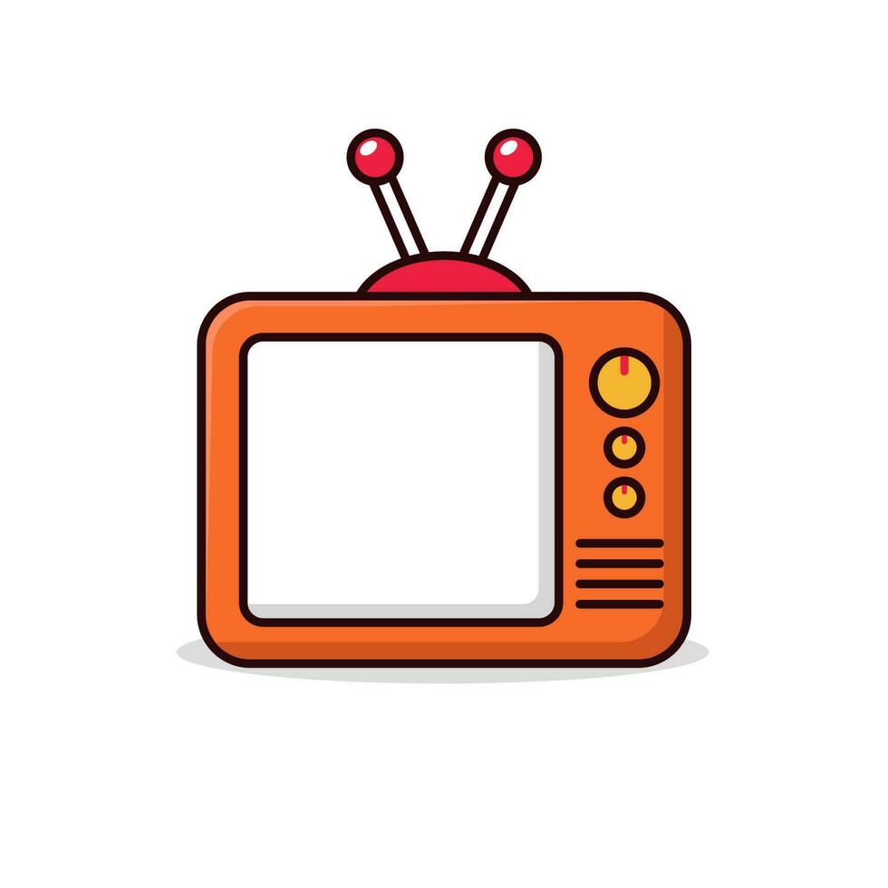 oud televisie vector illustratie in gemakkelijk ontwerp geïsoleerd Aan wit achtergrond