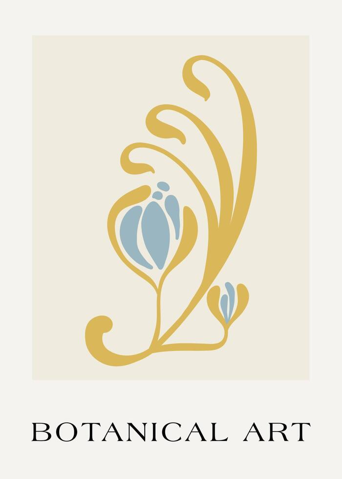 een reeks van bloemen affiches. hand- getrokken ontwerp voor behang, muur decor, afdrukken, ansichtkaart, omslag, sjabloon, spandoek. vector