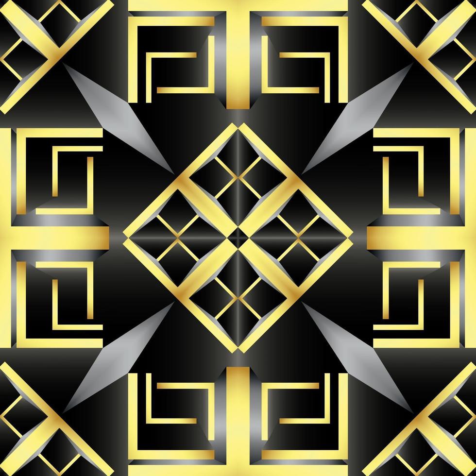 dit is een vintage gouden schermtextuur met een geometrisch art-decopatroon vector