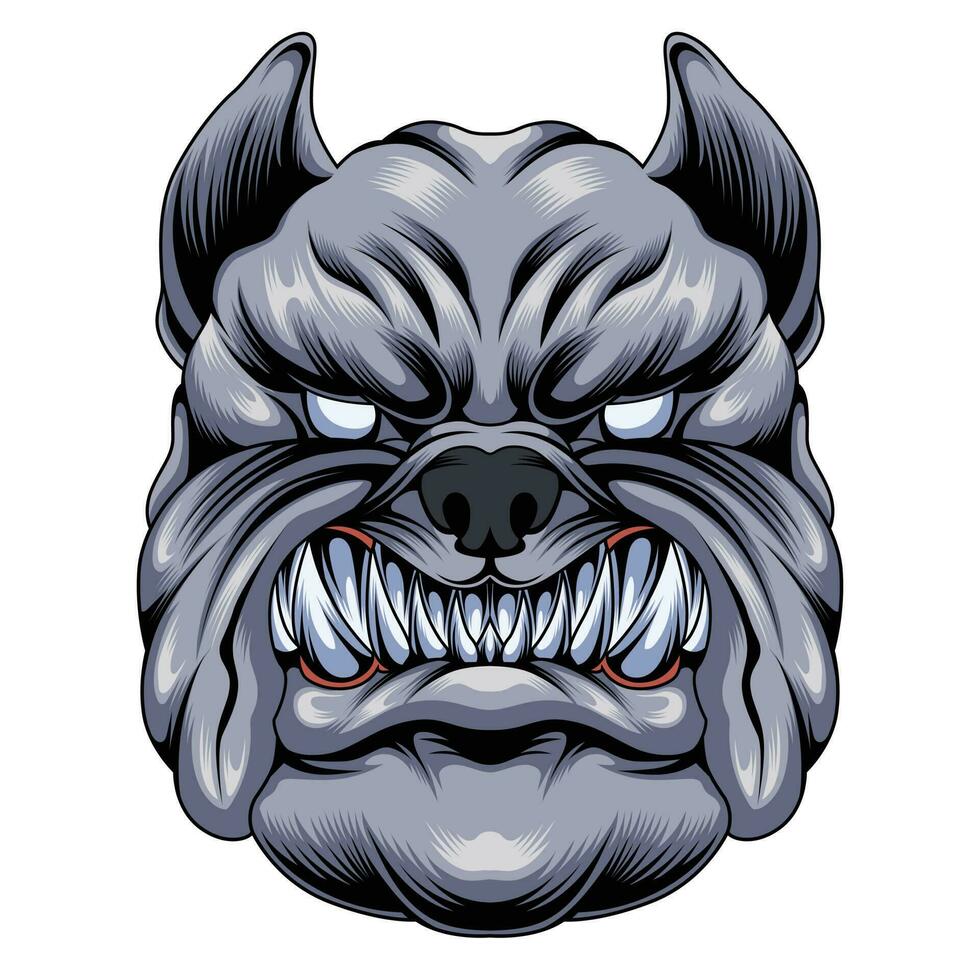 bulldog hoofd vector illustratie