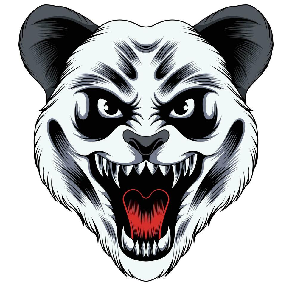 panda hoofd vector illustratie