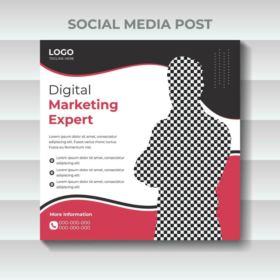 sociaal media post ontwerp voor digitaal bedrijf afzet vector