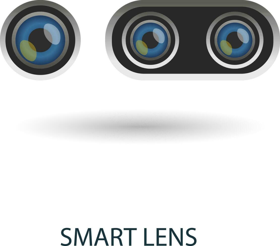 slim lens icoon. 3d illustratie van kunstmatig intelligentie- verzameling. creatief slim lens 3d icoon voor web ontwerp, Sjablonen, infographics en meer vector