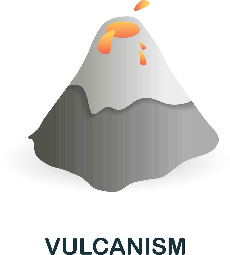 vulkanisme icoon. 3d illustratie van klimaat verandering verzameling. creatief vulkanisme 3d icoon voor web ontwerp, Sjablonen, infographics en meer vector