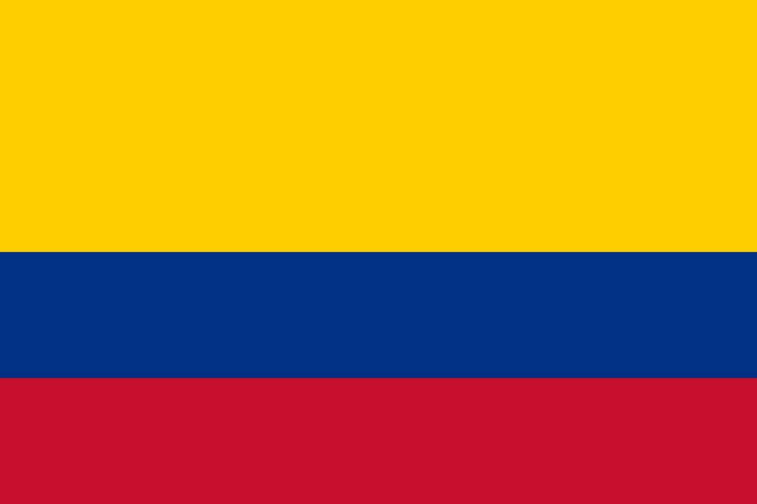 vlag van colombia, officiële kleuren en verhoudingen. vectorillustratie. vector