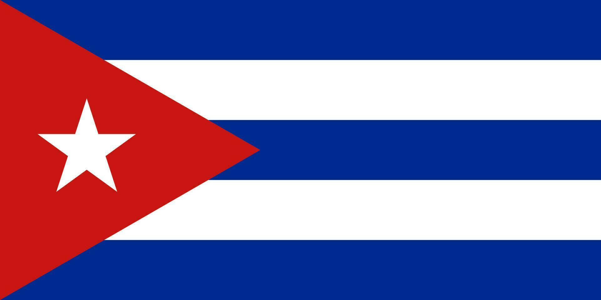 Cuba vlag, officiële kleuren en verhouding. vectorillustratie. vector