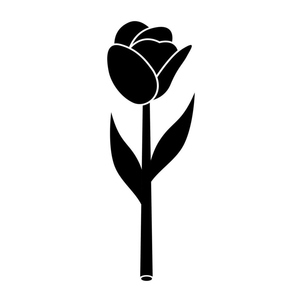 illustratie vector grafisch van tulp in een wit achtergrond. perfect voor icoon, symbool, tatoeëren, scherm afdrukken, enz.