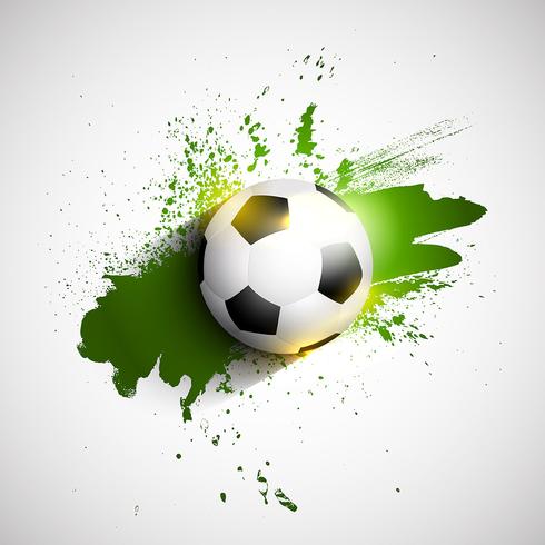 Grunge voetbal / voetbal bal achtergrond vector