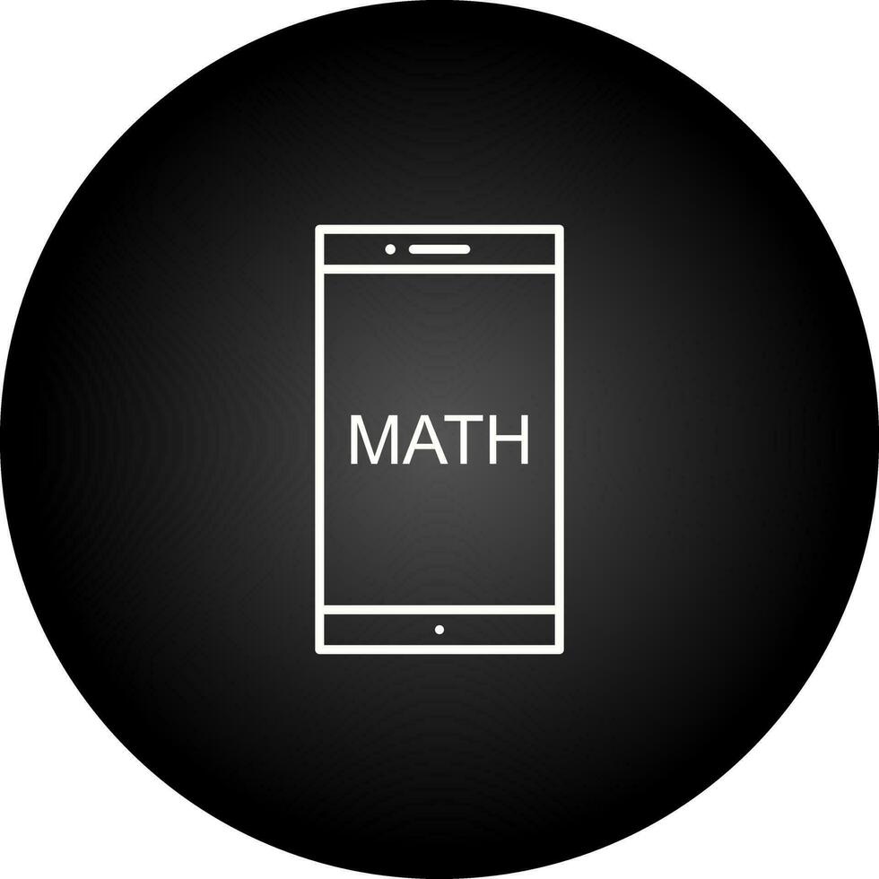 aan het studeren wiskunde Aan mobiel vector icoon