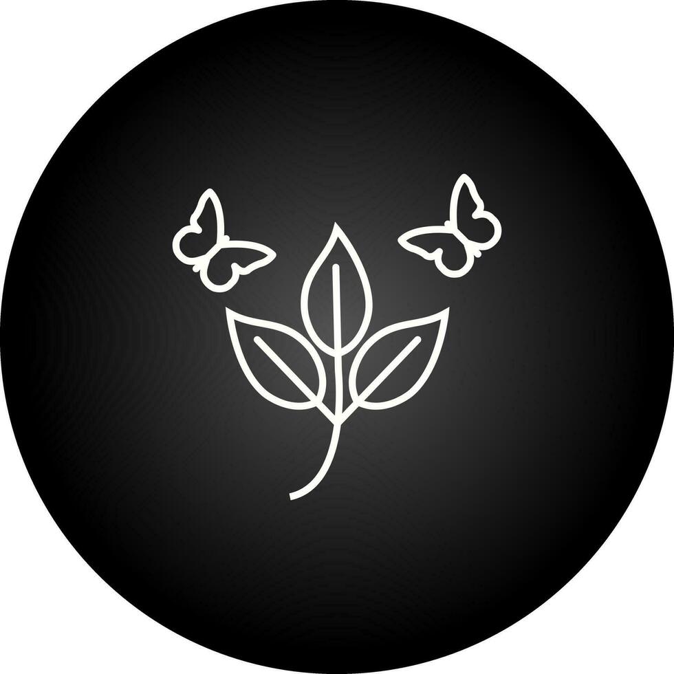 vlinders over- planten vector icoon