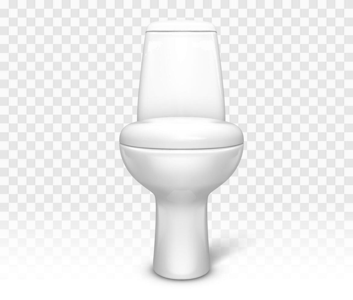 toilet met stoel. wit keramisch toilet kom vector