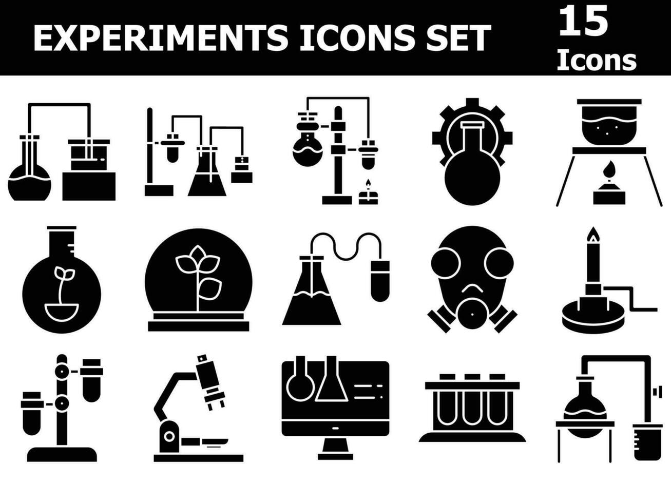 experiment icoon in vlak stijl. vector