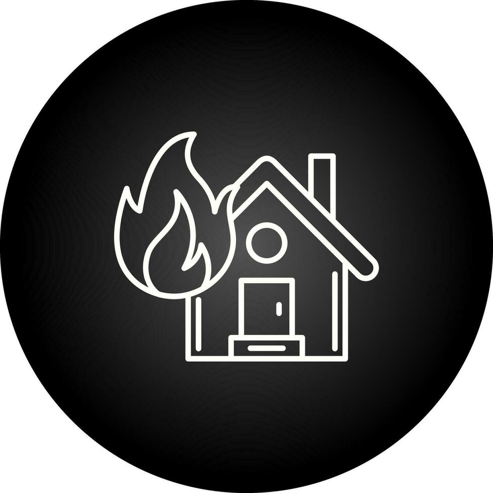 huis Aan brand vector icoon