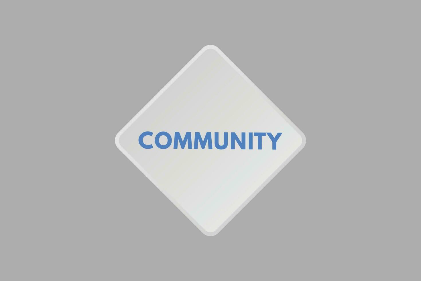 gemeenschap tekst knop. gemeenschap teken icoon etiket sticker web toetsen vector