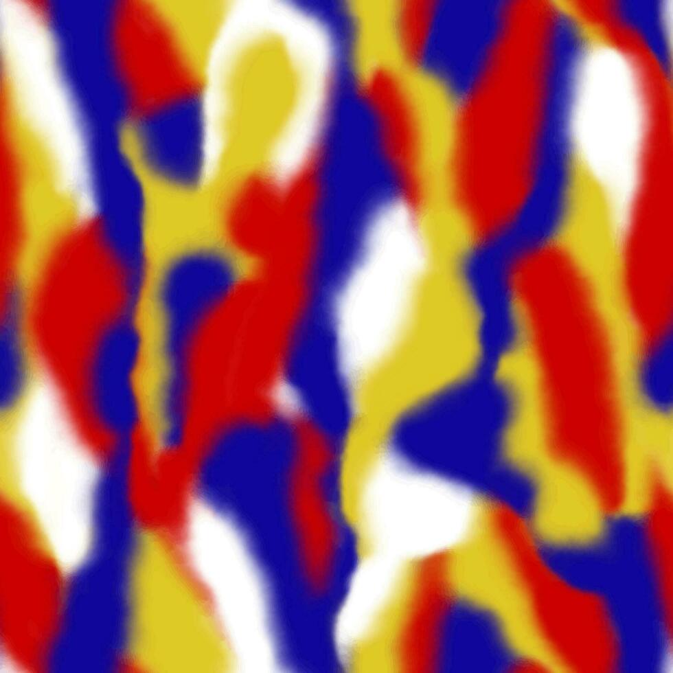 retro patroon met geel, rood, blauw en wit kleur blokken. 80s stijl wazig waterverf abstract afdrukken vector