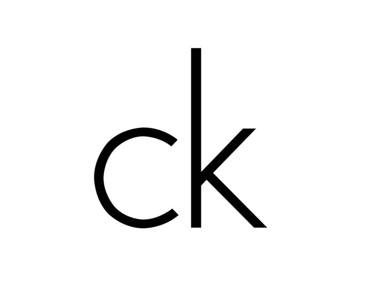 Calvin klein merk kleren mode zwart logo symbool ontwerp vector illustratie
