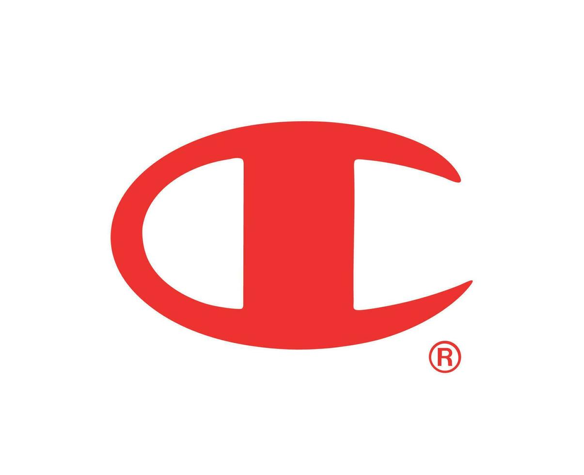 kampioen merk kleren symbool logo rood ontwerp Sportkleding mode vector illustratie
