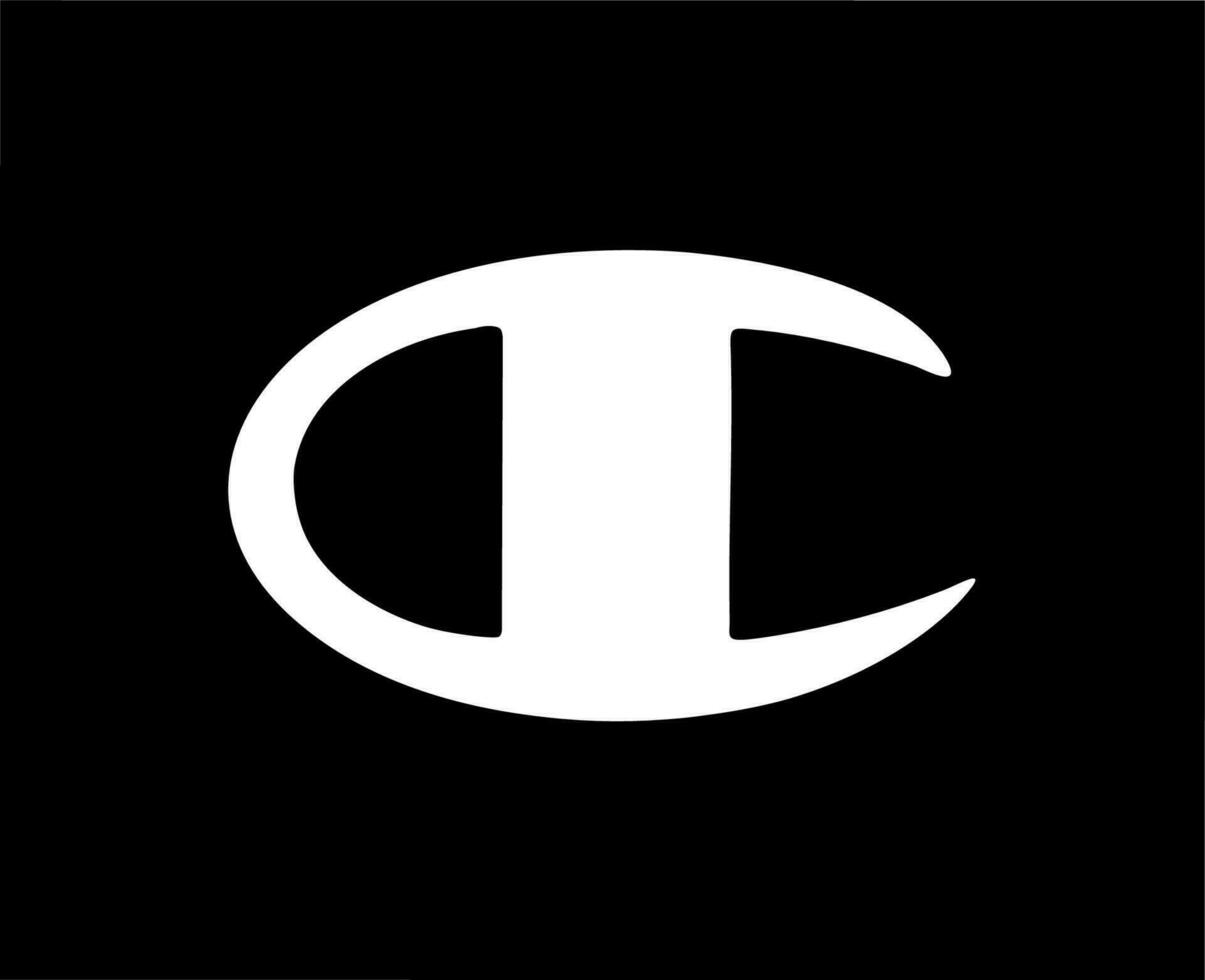 kampioen merk kleren logo symbool wit ontwerp Sportkleding mode vector illustratie met zwart achtergrond
